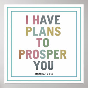 Poster J'ai des projets pour te prospérer Jérémie 29 11 V