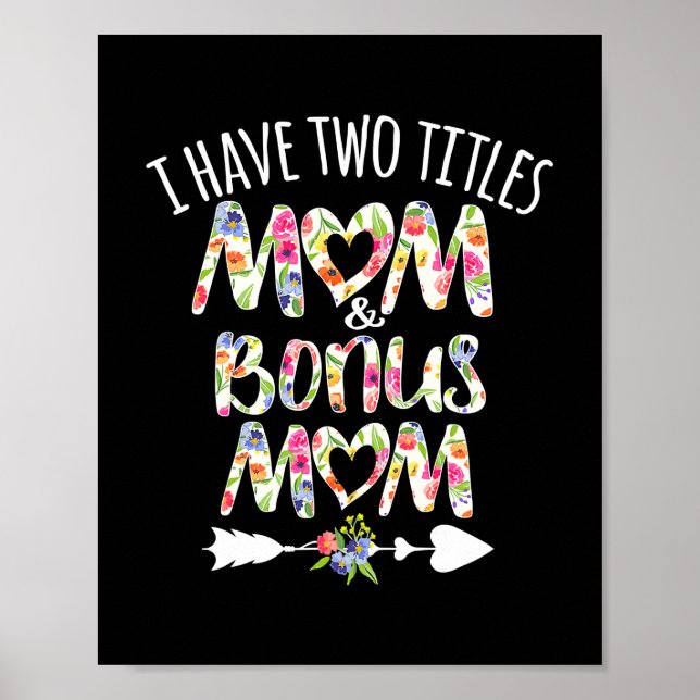 Poster J'ai deux titres maman et Bonus Maman Meilleur Ste (Devant)