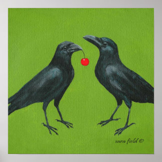 Poster J'ai donné une cerise à mon amour