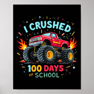 Poster J'Ai Écrasé 100 Jours De Garçons Scolaires Enfants
