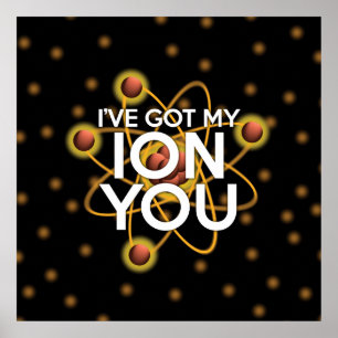 Poster J'AI EU MON ION VOUS Amusant Science