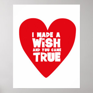 Poster J'AI FAIT UN VOEUX Cœur d'amour