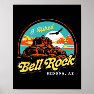 Poster J'ai fait une randonnée à Bell Rock Retro Sedona A