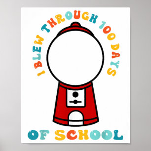 Poster J'Ai Frappé Pendant 100 Jours De Machine À Gumball