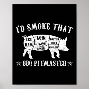 Poster J'Ai Fumé Que T Chemise Pig Pitmaster Funny Bbq Fu