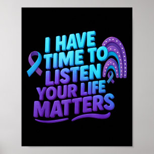 Poster J'Ai Le Temps D'Écouter Prévention Du Suicide Votr