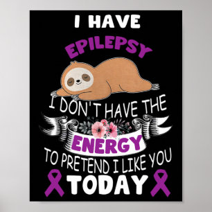 Poster J'ai l'épilepsie Je n'ai pas la conscience de l'én