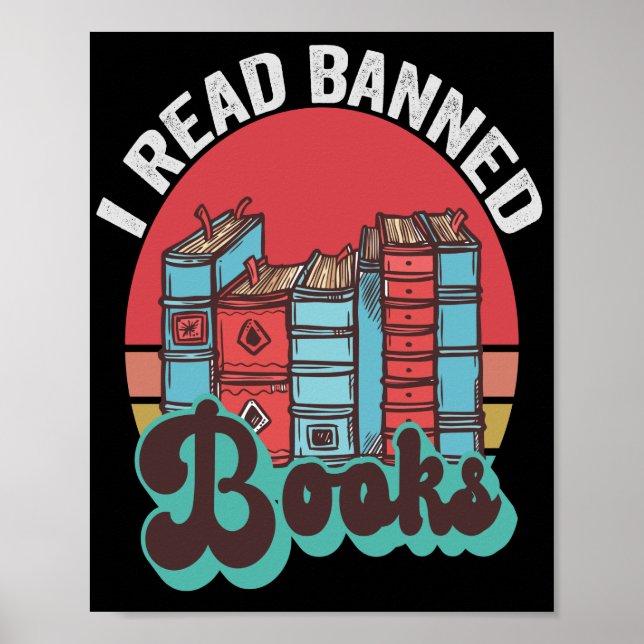 Poster J'ai lu Livres Interdits Drôle Amateurs de Livre C (Devant)
