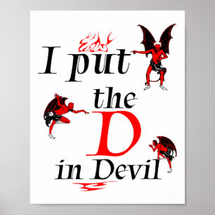Poster J'Ai Mis D Dans Le Diable Correspondant Couple Drô