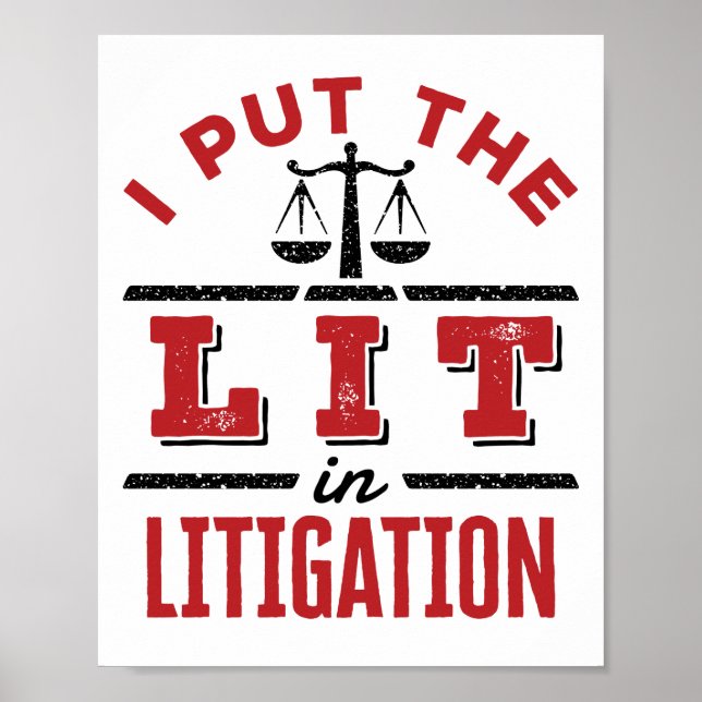 Poster J'ai mis la lumière dans le contentieux avocat Lit (Devant)