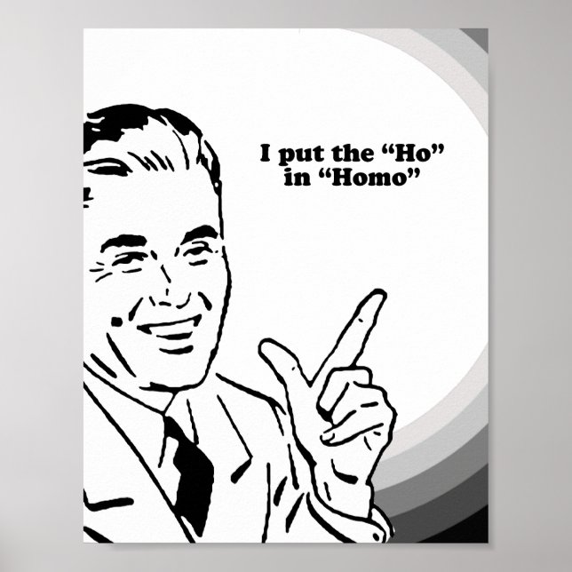 POSTER J'AI MIS LE "HO" EN T-SHIRT HOMO (Devant)