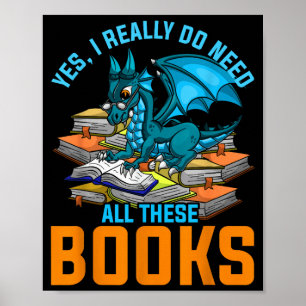 Poster J'ai Oui Besoin De Tous Les Livres Dragon