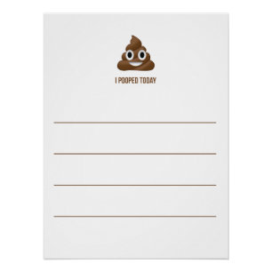 Poster J'Ai Poopé Aujourd'Hui Smiling Emoticon Se Connect