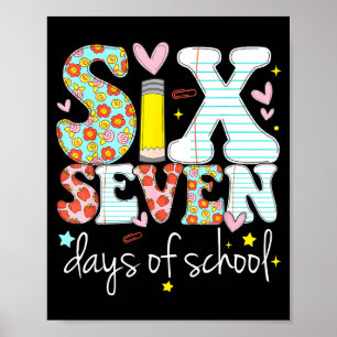 Poster J'ai survécu 67 jours d'école Création de mème drô