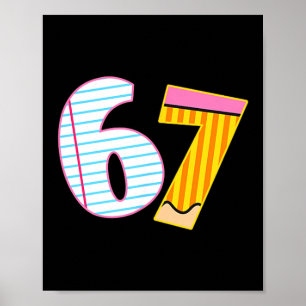 Poster J'ai survécu 67 jours d'école Mème drôle Enseignan