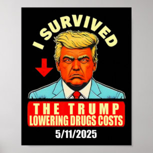 Poster J'Ai Survécu À La Baisse Des Drogues De Trump Prin