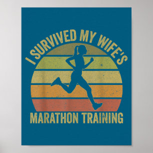 Poster J'ai survécu à la demi-marathon d'entraînement de