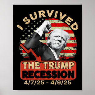 Poster J'Ai Survécu À La Récession De Trump 4 7 25 - 4 9