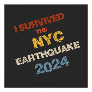 Poster J'ai survécu au tremblement de terre de 2024 de la