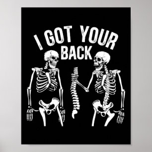 Poster J'Ai Ton Ck Drôle Skeleton Spine Halloween Costu