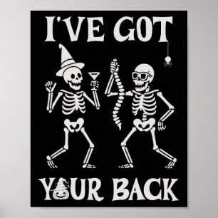 Poster J'ai ton Ck Hommes et Femmes Halloween Squelette