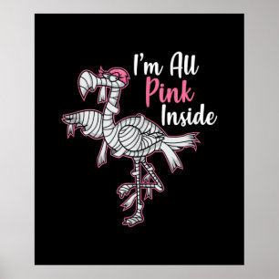 Poster J'Ai Tout De Rose Dans Le Flamant rose D'Halloween