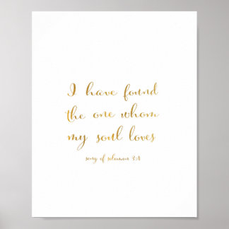 Poster J'ai trouvé celui que mon âme aime - Art
