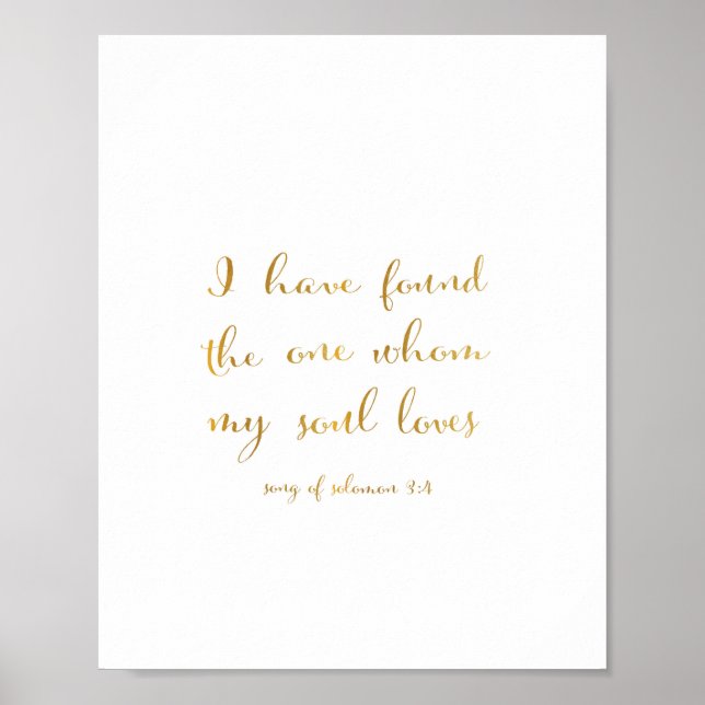 Poster J'ai trouvé celui que mon âme aime - Art (Devant)