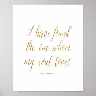 Poster J'ai trouvé celui que mon âme aime Art Print