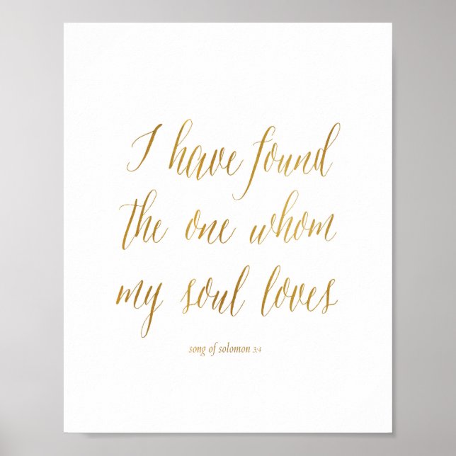 Poster J'ai trouvé celui que mon âme aime Art Print (Devant)