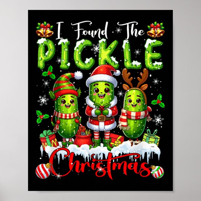 Poster J'Ai Trouvé Ckle Christmas Père Noël Reindeer Elf  (Devant)
