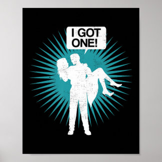 Poster J'Ai Un Amusant Bachelor Fête Mariée Groom Cadeau