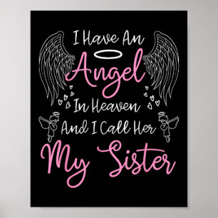 Poster J'Ai Un Ange Au Ciel Et Je L'Appelle Ma