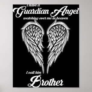 Poster J'ai un ange gardien au ciel que j'appelle frère