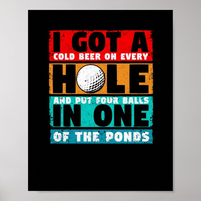 Poster J'Ai Un Trou Dans Un Funny Golf Fan Golf Golf (Devant)