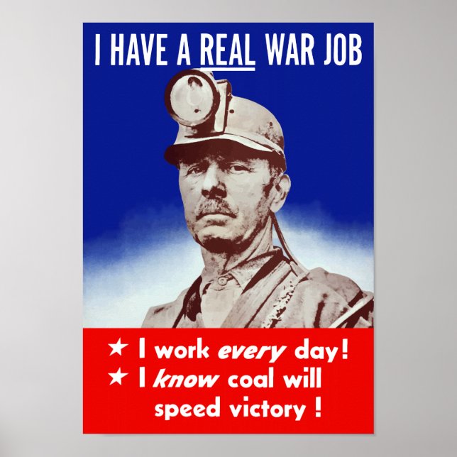 Poster J'Ai Un Véritable Travail De Guerre — 2ÈME GUERRE  (Devant)