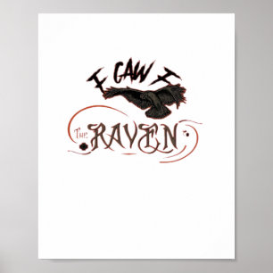 Poster J'ai vu le corbeau Art gothique Horreur Classique 