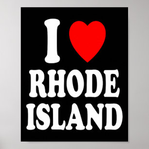 Poster J'aime (amour) Rhode Island Voyage Tourisme Vacanc