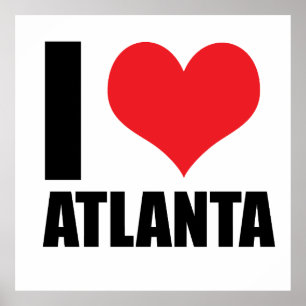 Poster J'aime Atlanta usa