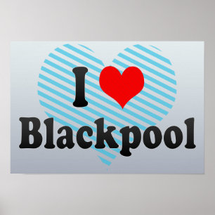 Poster J'aime Blackpool, Royaume-Uni