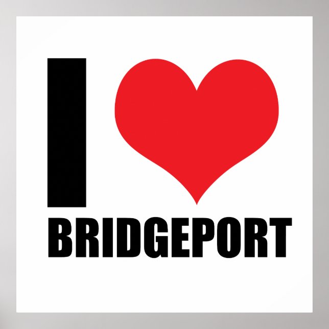 Poster J'aime Bridgeport (Devant)