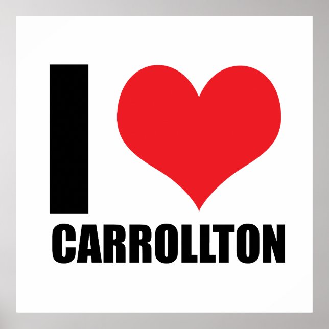Poster J'aime Carrollton (Devant)