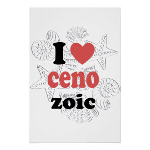 Poster J'aime Cénozoïque drôle de citation pour les scien