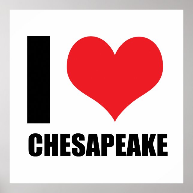 Poster J'aime Chesapeake (Devant)