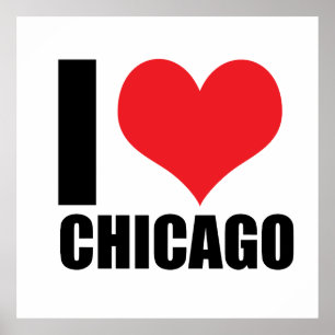 Poster J'aime Chicago