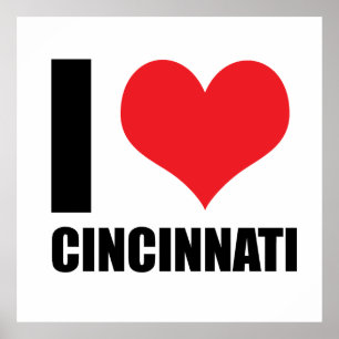 Poster J'aime Cincinnati