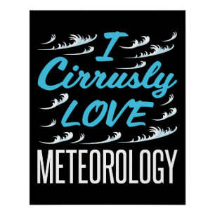 Poster J'aime Cirrusly Météorologie Météorologue