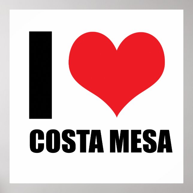 Poster J'aime Costa Mesa (Devant)