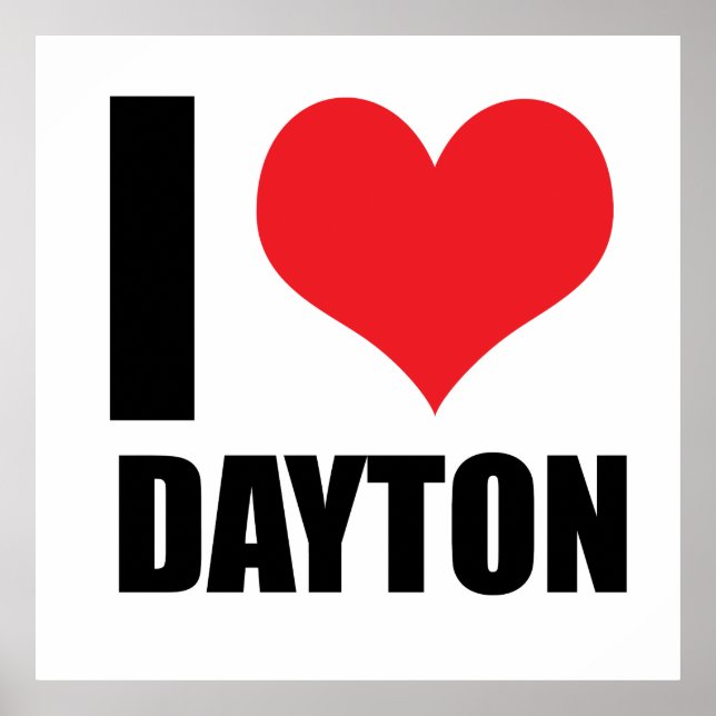 Poster J'aime Dayton (Devant)