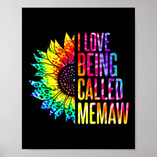 Poster J'Aime Être Appelé Maw Tie Teflower Mère